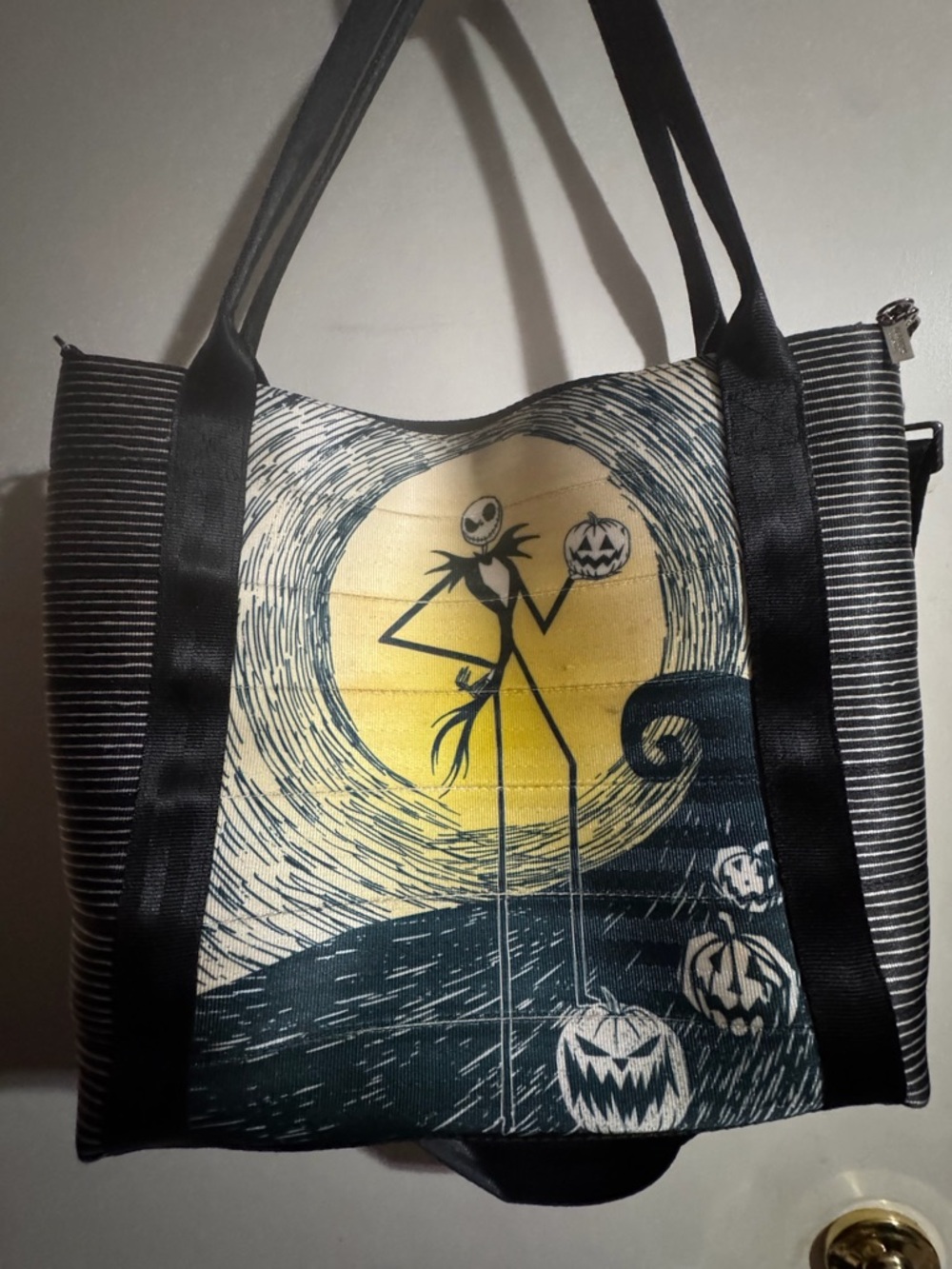 Harveys Black & Yellow Jack Skellington Graphic Tote